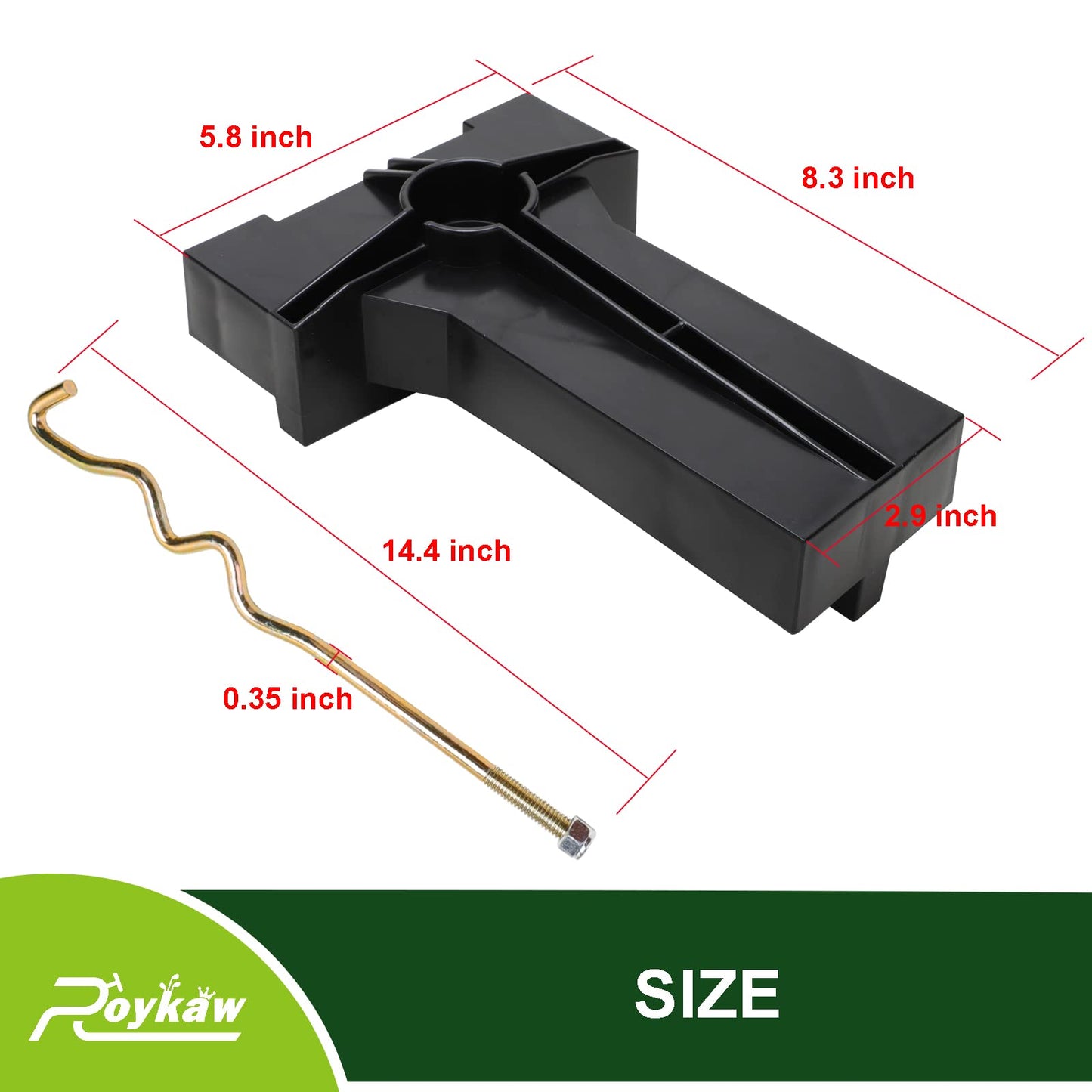 Roykaw Golf Cart Battery Hold Down with Rods Kit for Club Car Precedent 2008.05-Up Electric Models, Replaces # 103374801, 103357701