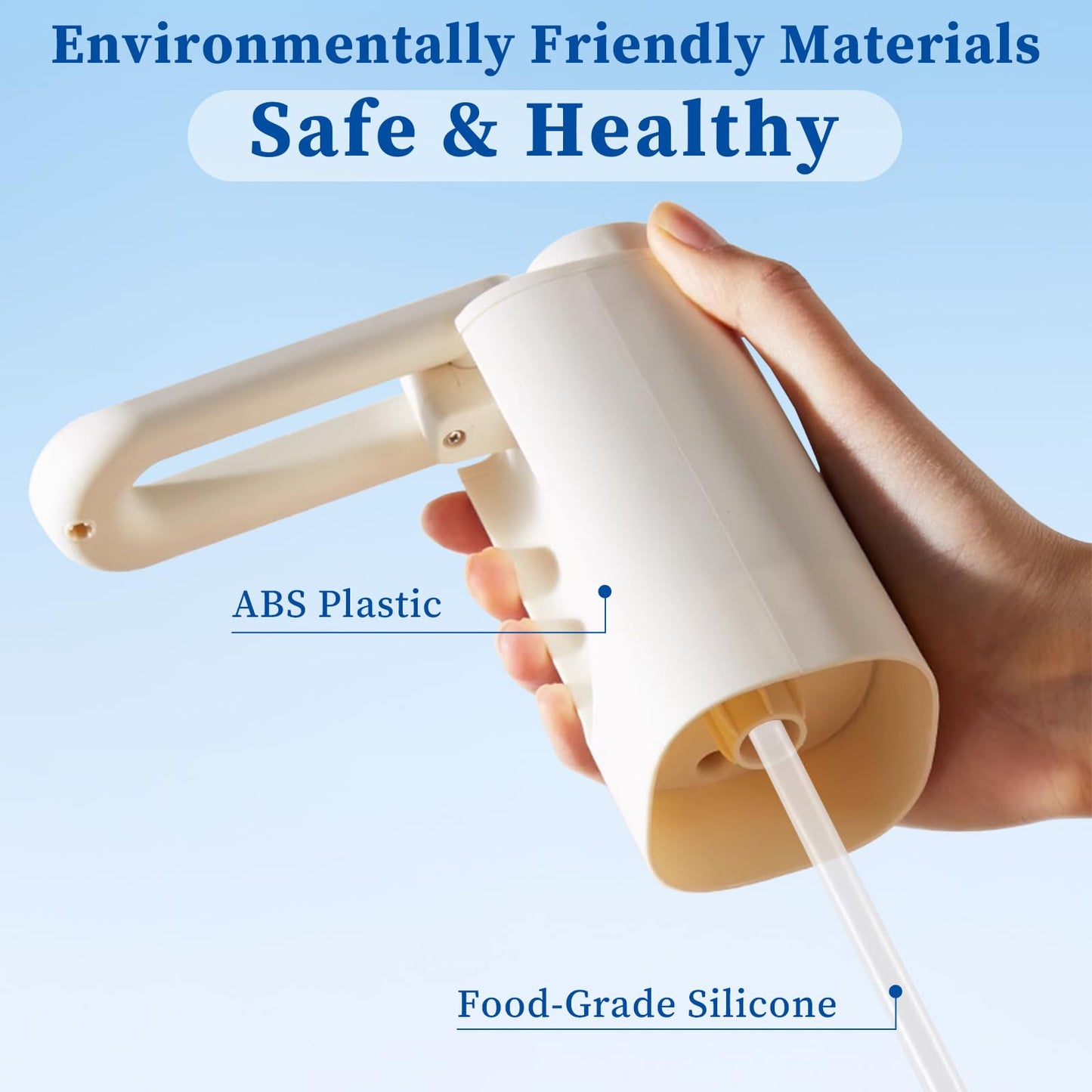 Qicyfeus Water Bottle Pump Automatic Water Dispenser for 5 Gallon Bottle Type-C Charging Portable Electric Water Dispenser Pump (White)