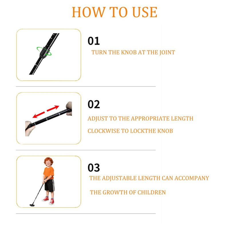 WIGERLON Adjustable Toddler Putter Compatible with Kids Adult Men and Women,Mini Golf Clubs Kids Putter 3-5,5-7,8-12,Mini Golf Set with 4 Golf Balls and A Cup with Flag
