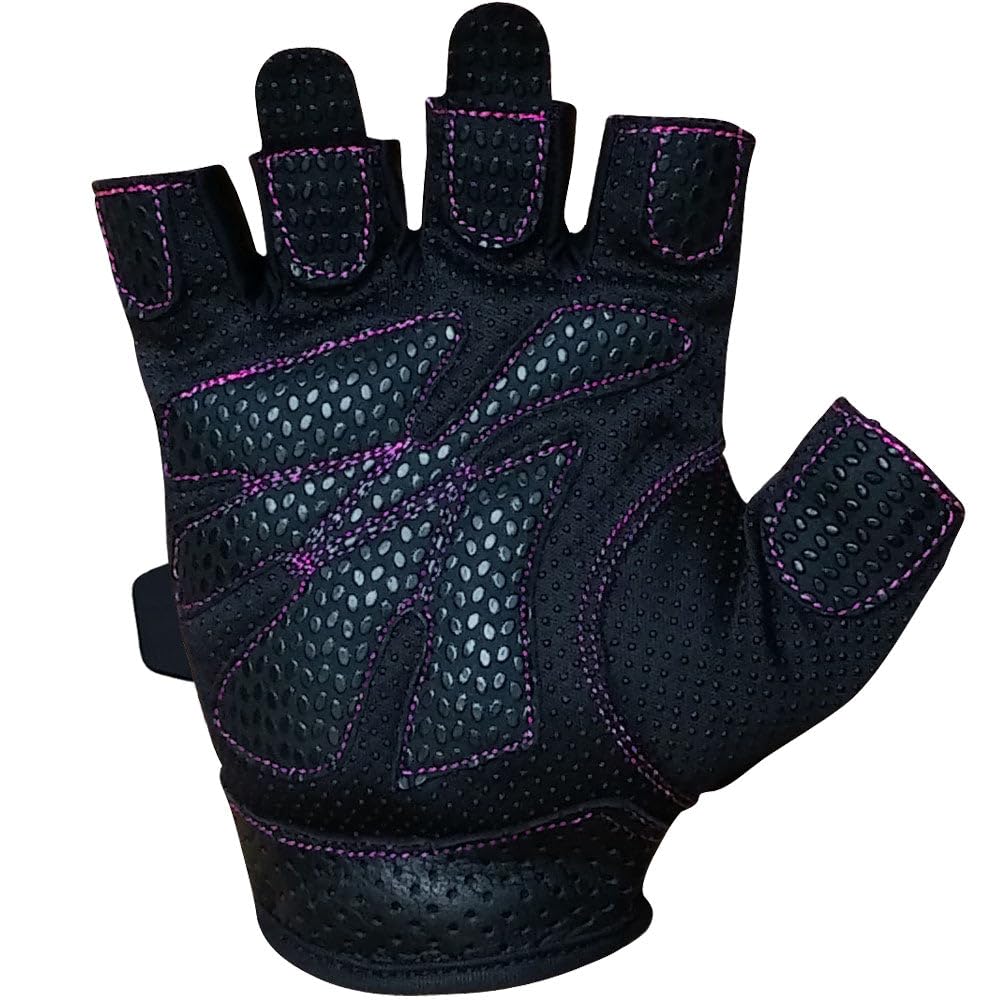 Meister Women's Fit Grip Weight Lifting Gloves w/Washable Amara Leather - Pink - Medium