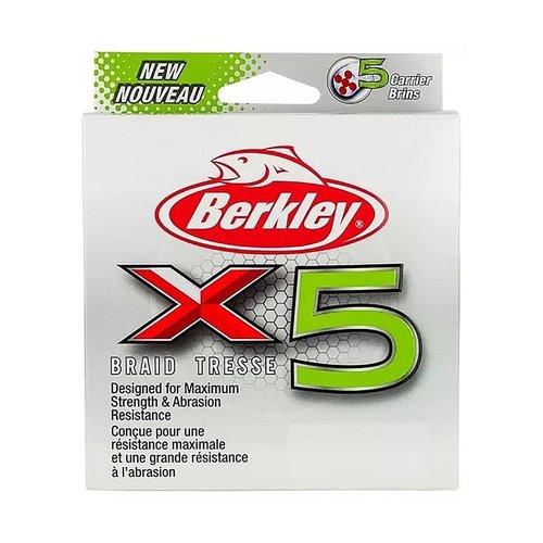 Berkley x5 Braid Superline, Crystal, 8-Pound Break Strength, 328yd Fishing Line, Suitable for Freshwater and Saltwater Environments