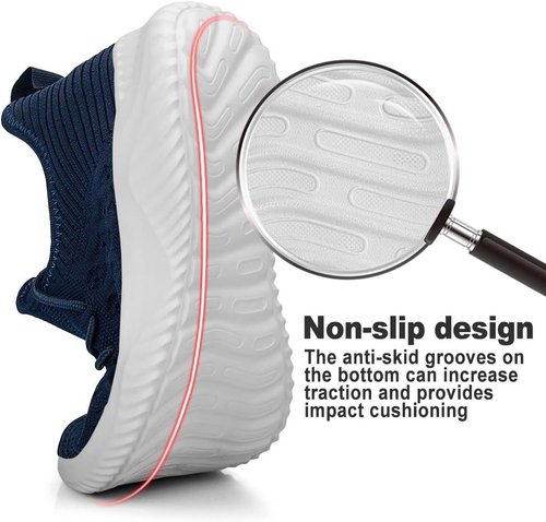 Feethit Men's Slip-On Walking Shoes - Lightweight & Breathable Non-Slip Sneakers for Comfort