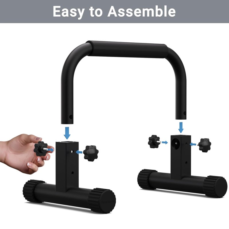 READAEER Adjustable Push Up Bar, High Strength Non-Slip Parallettes Bars & Dip Bars With Foam Handles,Heavy-Duty Calisthenics Parallel Bars for L-Sit, Dips, Home Gym Strength Training Workout