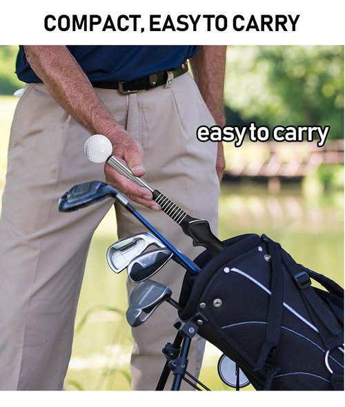 IEKEODI Retractable Golf Swing Trainer with Arm Band Click Stick Golf Trainer, Right-Handed Training Aid Chipping and Hitting,Portable for All Golfers Indoor/Outdoor Practice (Gifts for Golfers)