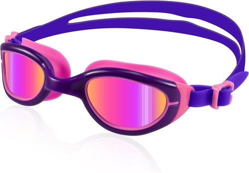 Aegend Swim Goggles for Kids 6-11 | Polarized Anti-Fog UV Protection Pool Goggles