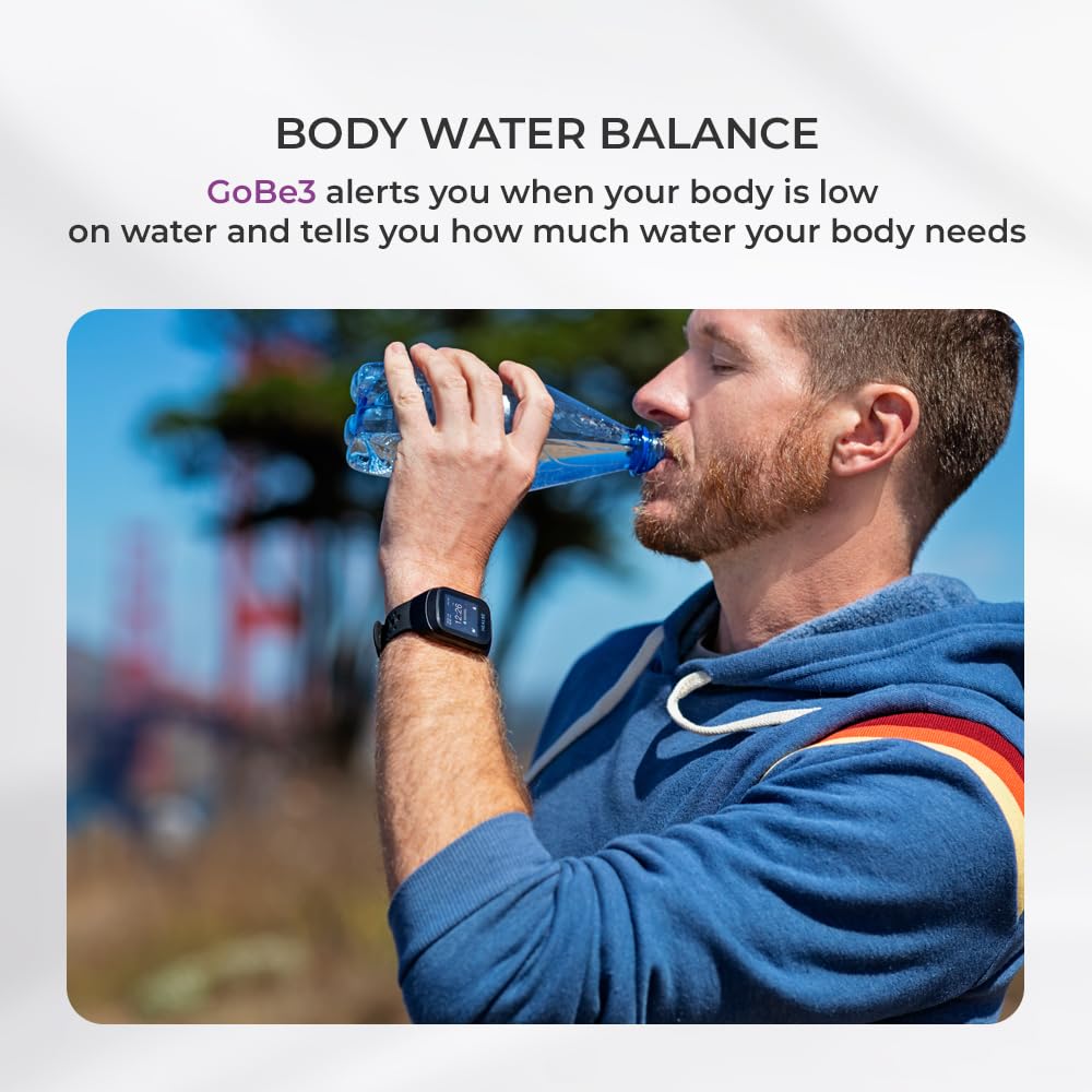 HEALBE GoBe3 – Smart Health Tracker for Calories, Sleep, Stress & Nervous System Balance, Free app – Obsidian