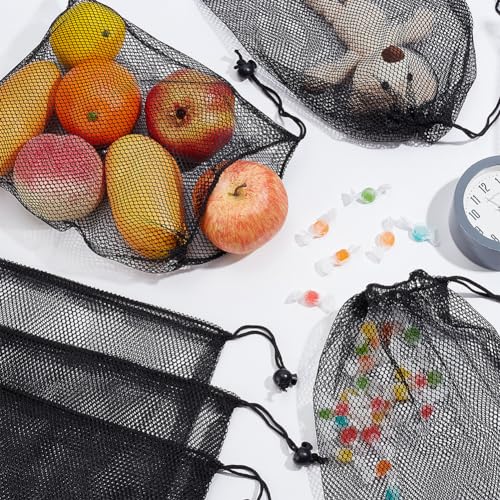 10 Pack Mesh Drawstring Bags 10x12 inch Portable Storage for Travel & Outdoor Activities