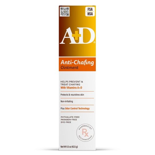 A+D Anti-Chafing Ointment - Protects & Treats Skin Irritation from Friction | 1.5 oz, Odor Control