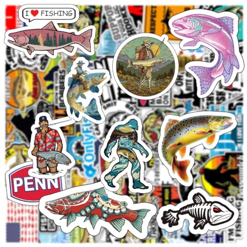 Holographic Fishing Stickers - 105 Pcs Rainbow Vinyl Set