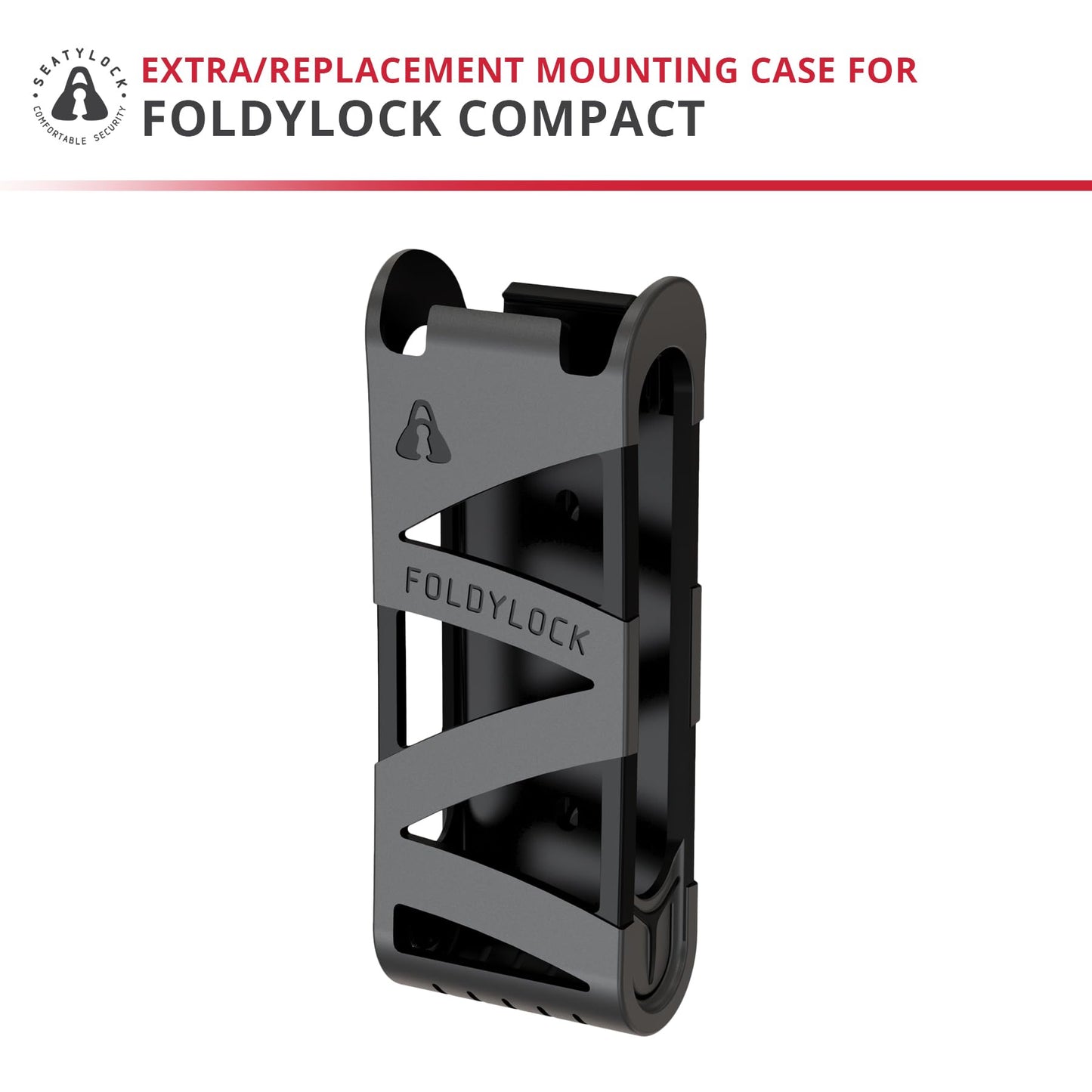 Seatylock FoldyLock Compact Bike Lock Mount Carrying Case - Ultra Lightweight Mounting Bracket Case for FoldyLock Compact Folding Bike Locks - Portable Secure Bicycle Attachment Accessory
