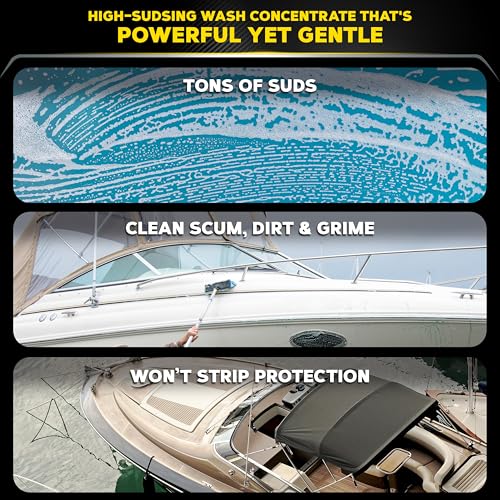 Boat Wash - pH-Balanced Cleaner for Fiberglass & Gel Coat, 64 Fl Oz