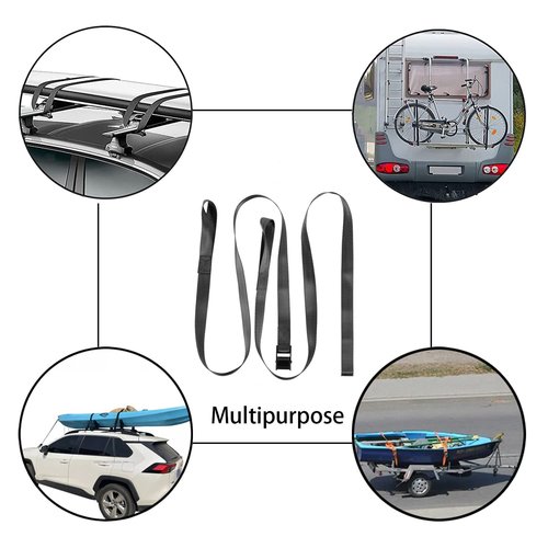 Car Roof Rack Loop Tie Down Straps,Short Cam Buckle Straps for Kayak, Surfboard, Paddle Board, Surf Rack Lashing Strapsl. Longboard, Bodyboard, Truck, Dock,Boat, Trailer,ATV, Dirt Bike and Canoe
