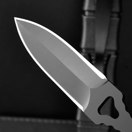 DWULCX Tactical Fixed Blade Knife，6.7in Full Tang Camping Knives for Outdoor Survival，440C Stainless Steel EDC Knife with Kydex Sheath,Ergonomic Handle