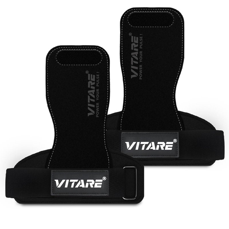Weight Lifting Straps, Triple Leather Weightlifting Gym Wrist Straps, Gym Grips for Deadlifts, Pull-Ups, Powerlifting, Anti-Slip Gloves with Thickened Padding, Fitness Gifts for Men & Women - Pair