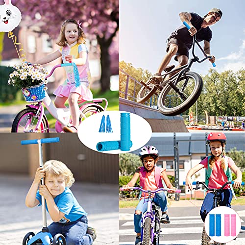 Bike Handlebar Grips with Tassels for Kids - Sky Blue