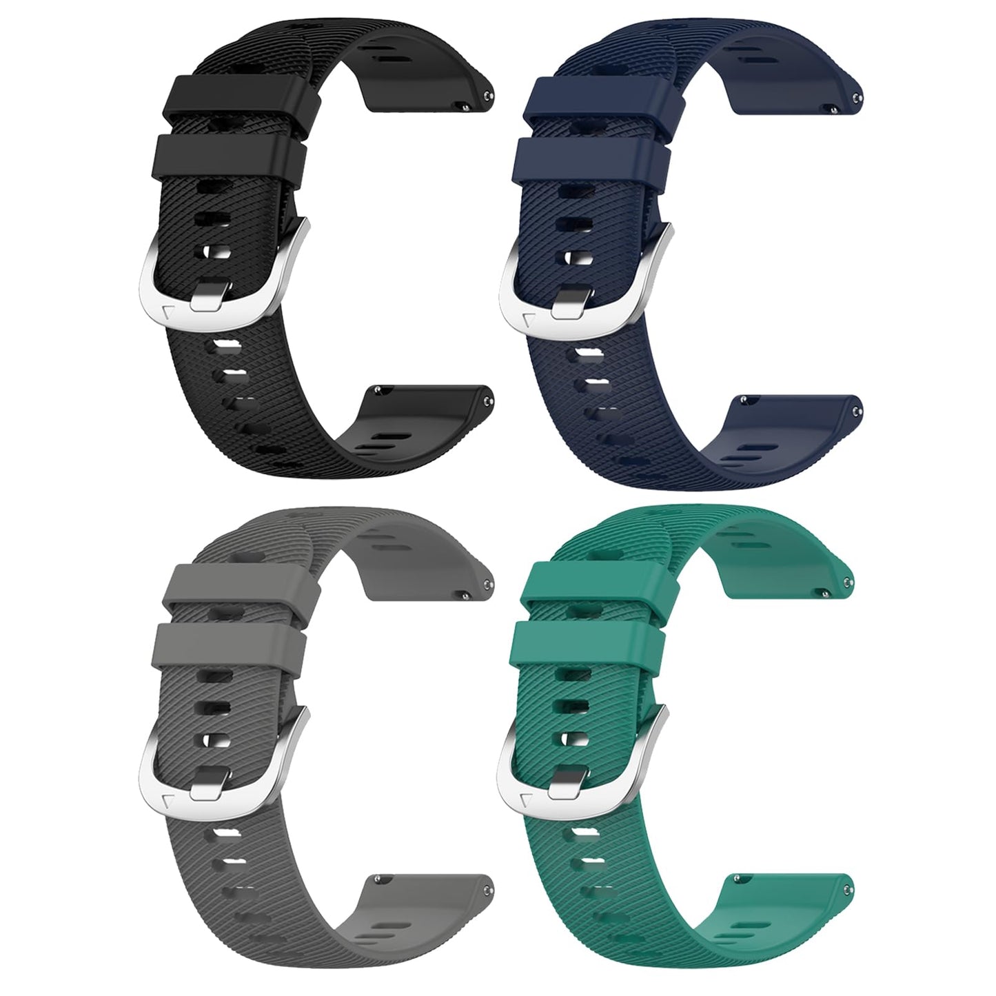XIDESSEN 4 Pack Silicone Bands Compatible With COROS Pace 3/4,COROS Pace Pro/Apex 2 PRO/Apex PRO/Apex 4 42mm,Sports Beathable Silicone Replacement Watch Strap for Men Women