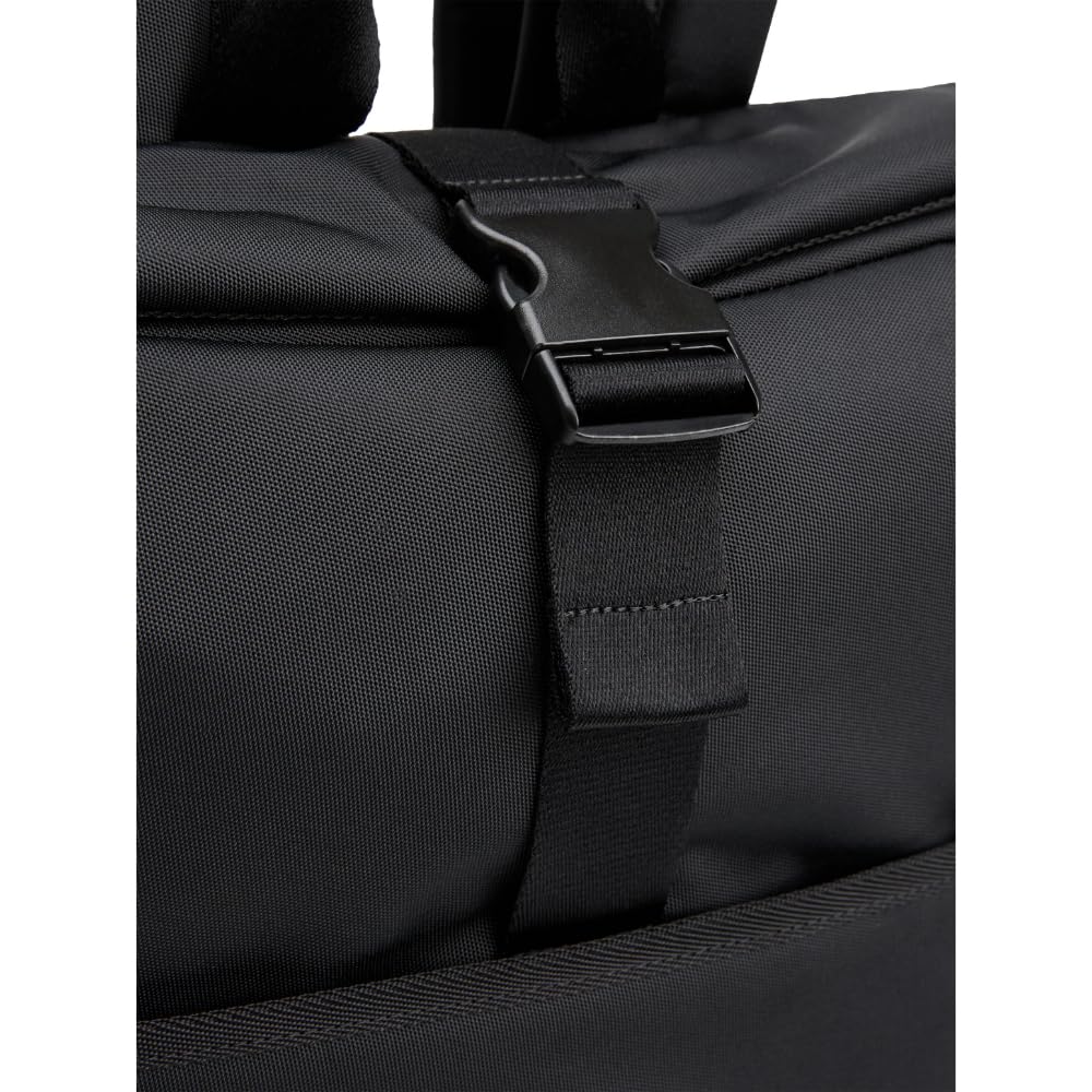 Tommy Jeans Mens Essential Daily Rolltop Backpack, Black