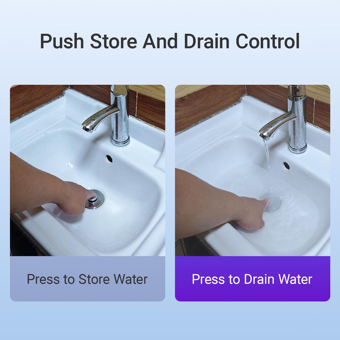 2 Pack Pop-Up Sink Stopper, Hair Catcher Drain Strainer with Copper Core, Universal Bathroom Sink Drain Plug for 1.06“-1.50“, Leak-Proof & Easy Installation