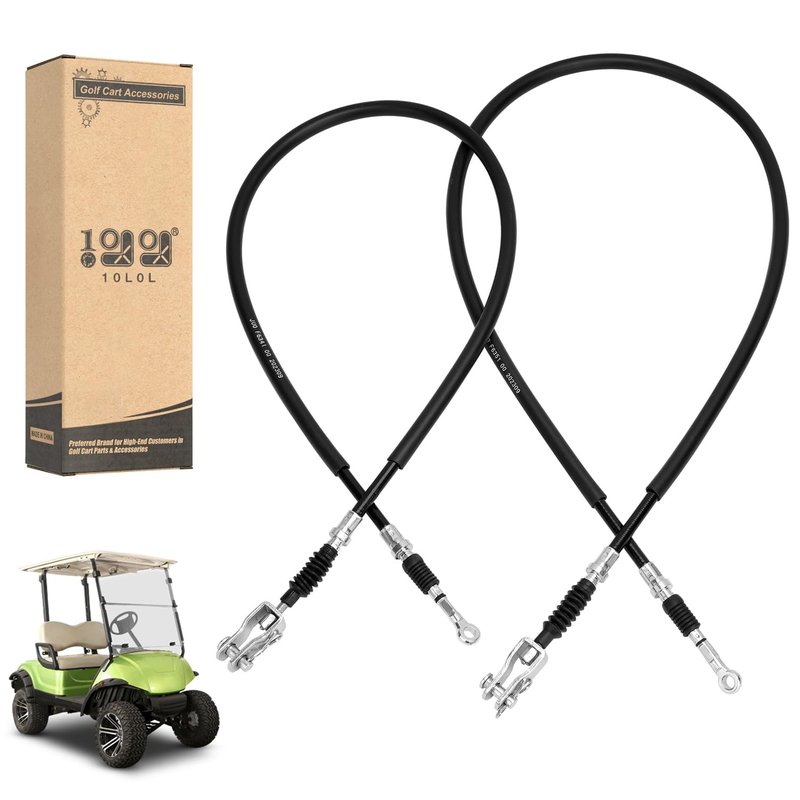 10L0L Golf Cart Brake Cable Set Compatible with for Yamaha G8 G14 G16 G19 G20 G22 Gas and Electric Golf Carts (Passenger Side #JF2-F6351-10 & Driver Side #JF2-F6341-00)