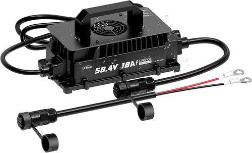 LiTime 58.4V Lithium Battery Charger - 18A Smart AC-DC Charger for 48V LiFePO4 Batteries | IP65 Waterproof
