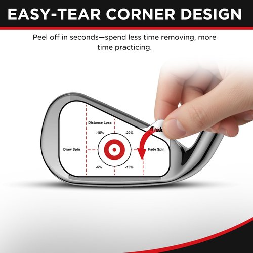 IJEKER Golf Impact Tape - High-Resolution Strike Stickers for Iron, Wood & Fairway Clubs, Non-Residue, Swing Training Aid Impact Labels, Mixed Club Types, 156pcs