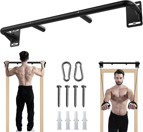 Fitarc Joist Mount Pull Up Bar - Heavy Duty Steel Chin Up Bar for Home Gym | Ceiling & Wall Installation