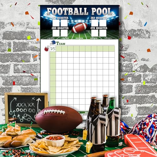 Large Football Pool Poster - 16.2 x 23.6 Inch, Field Design