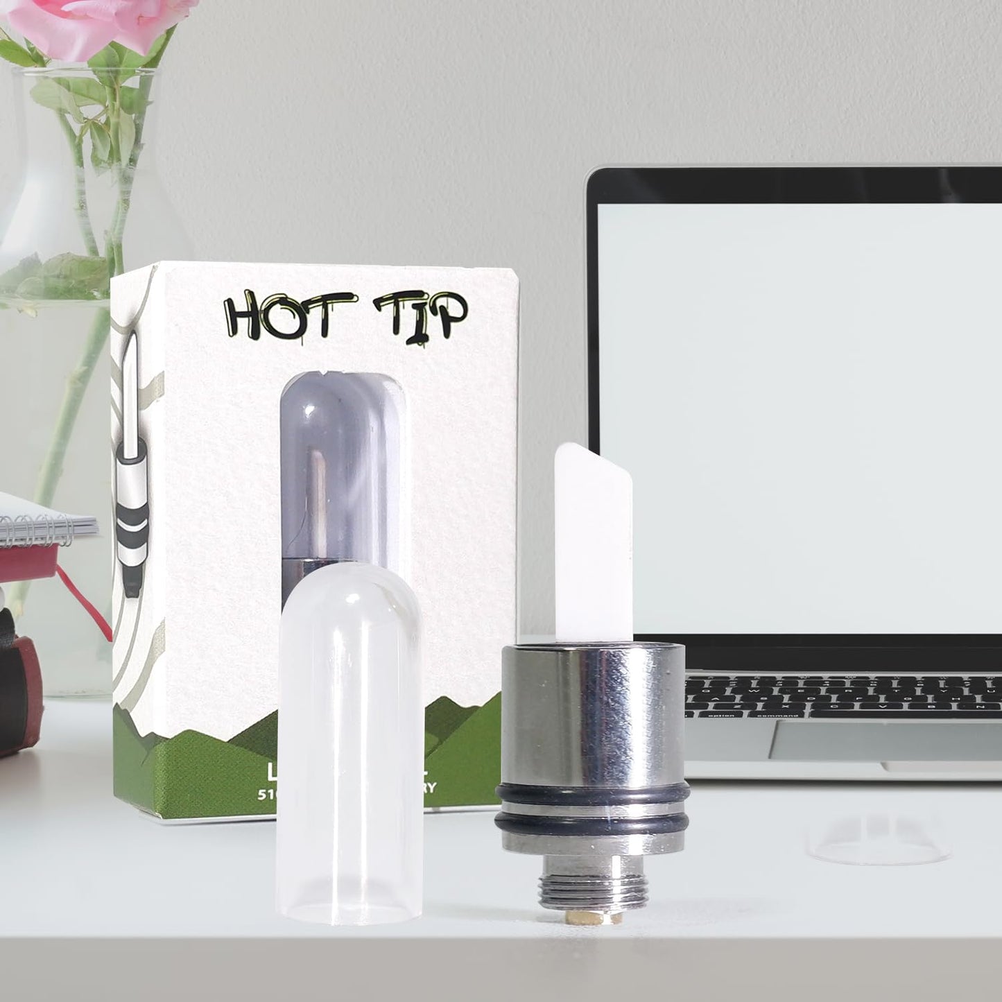 Ceramic Heating Tool with Fast 3-Second Heat, Multi-Function Design for Candle Slicing, Oil Dipping, Silver