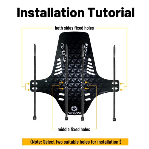 ENLEE 2PC Mountain Bike Fenders - Waterproof Bicycle Mudguard, Lightweight Front and Rear Bicycle Fender Fit 20", 24", 26", 27.5", 29" Fat Bike Tires Plus Size