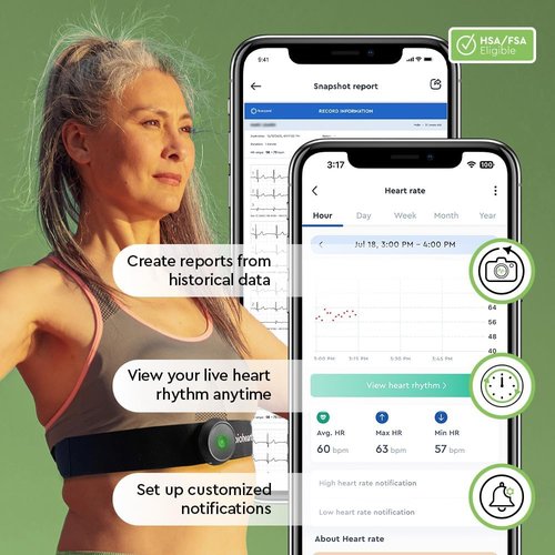 Bioheart | 24/7 Continuous Heart Monitor | Smart Wearable Chest Strap | One Month Subscription Included