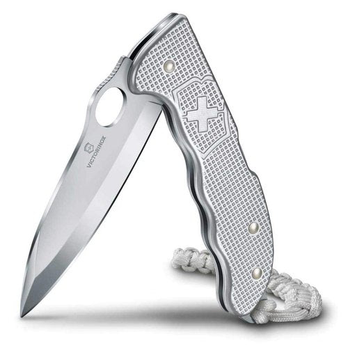 Victorinox Hunter Pro Alox Large Pocket Knife with Lock Blade and Lanyard Hole - Silver