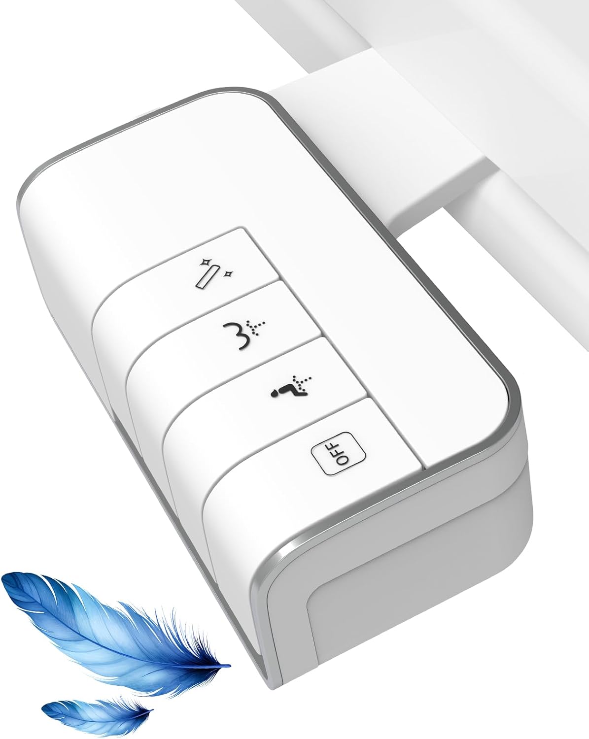Bidet Attachment for Toilet - Non-Electric Dual Nozzle, Adjustable Water Pressure, Self-Cleaning, White