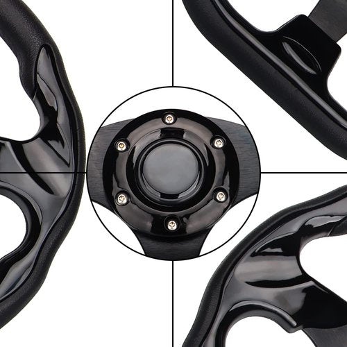 D Shape Style Golf Cart Steering Wheel Universal Design for Club Car Ds and Precedent EZGO RXV & TXT, Yamaha Golf Cart Steering Wheel