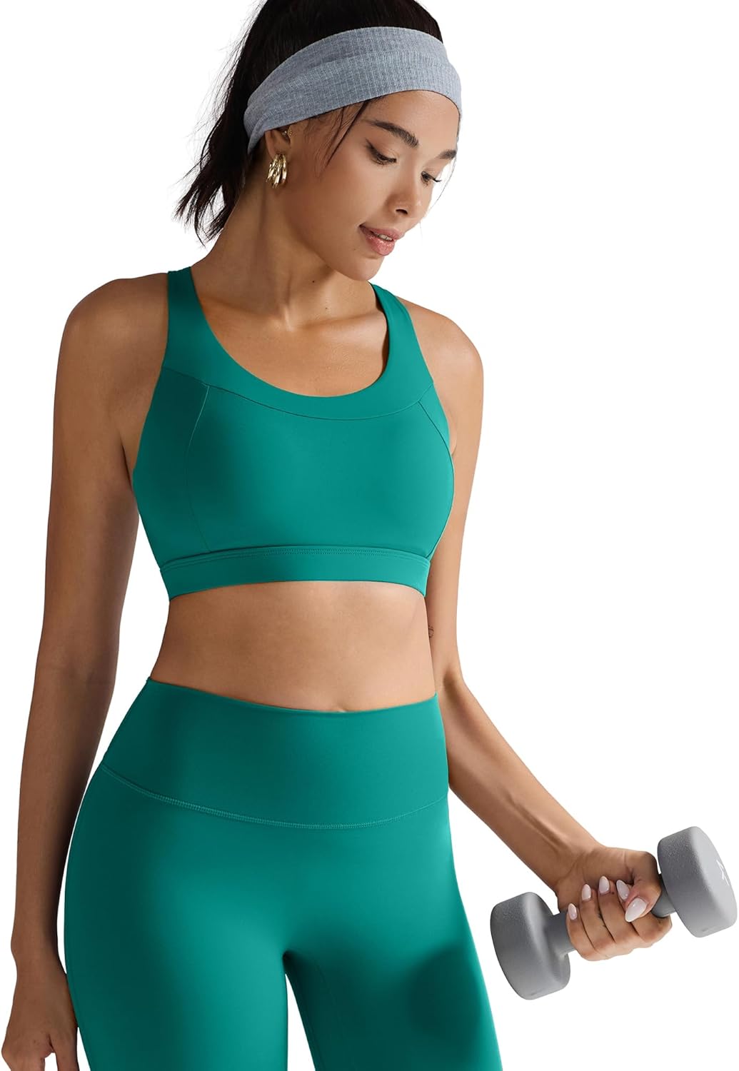 RUNNING GIRL Sports Bra - High Support Racerback Design with Molded Cups & Sewn-In Pads