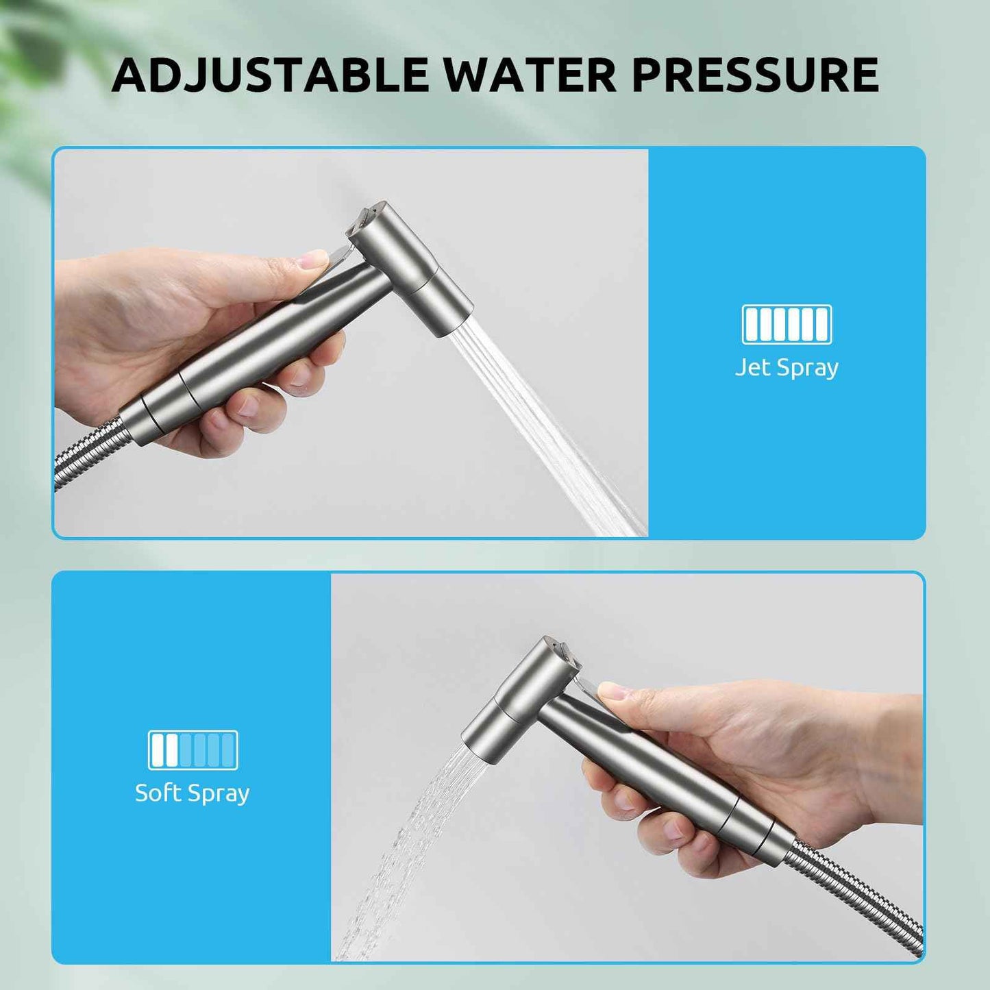 Handheld Bidet Sprayer for Toilet, BRITULIF Jet Sprayer for Toilet Muslim Shower, Adjustable Water Pressure with Bidet Attachment for Toilet for Feminine and Baby Wash