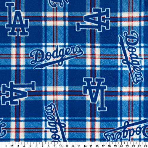 Los Angeles Dodgers Fleece Fabric by the Yard - 60" Wide, Anti-Pill