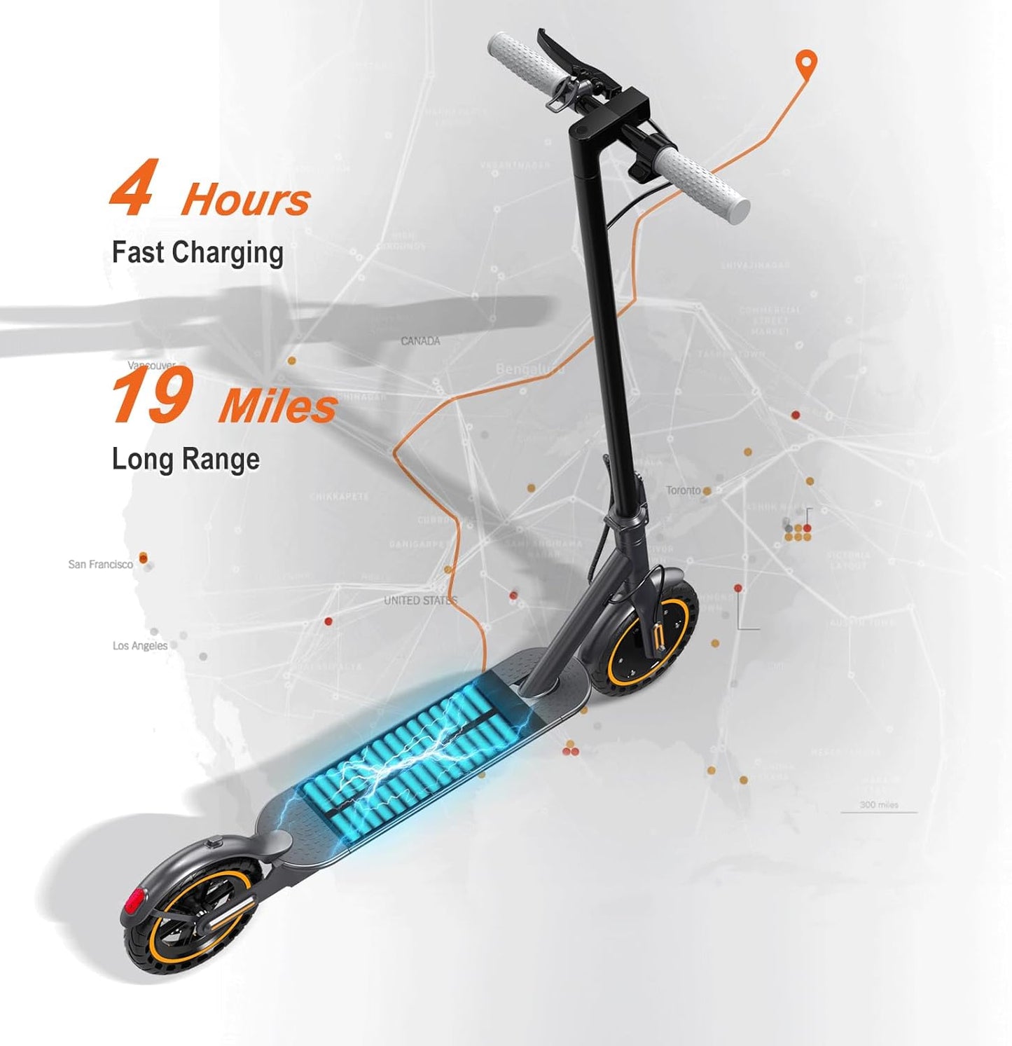 NAVIC Electric Scooter for Adults - Top Speed 22 MPH | 28-Mile Range | Dual Suspension & APP Control