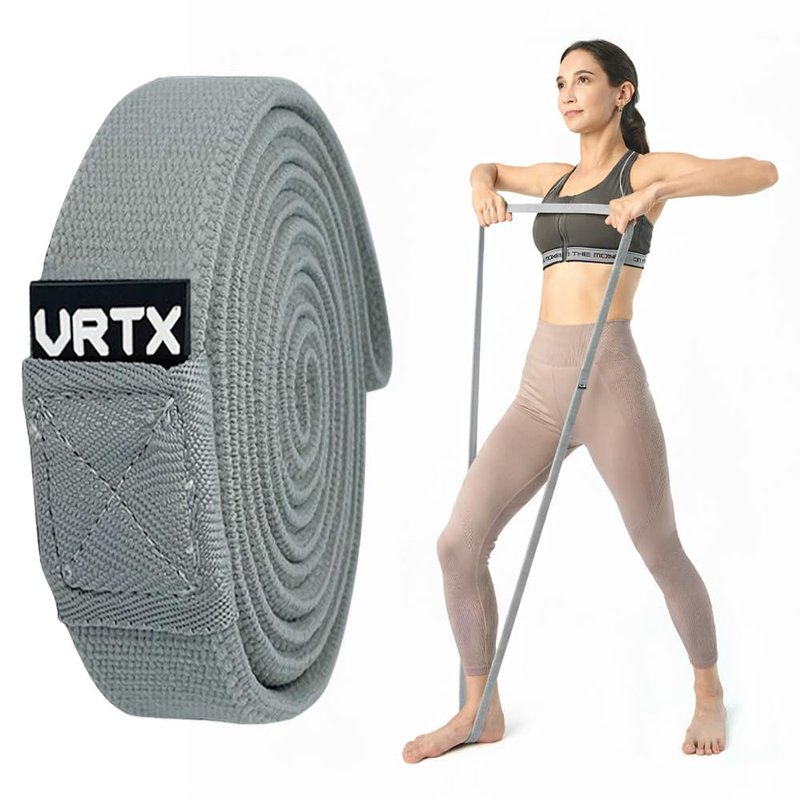 VRTX No.1 Fabric Resistance Bands for Men & Women | Long Exercise Band for Workout, Stretch, Yoga, Full Body Training | Soft Mesh Cloth, Non-Slip, High Durability Straps – Light (30-50 lbs)