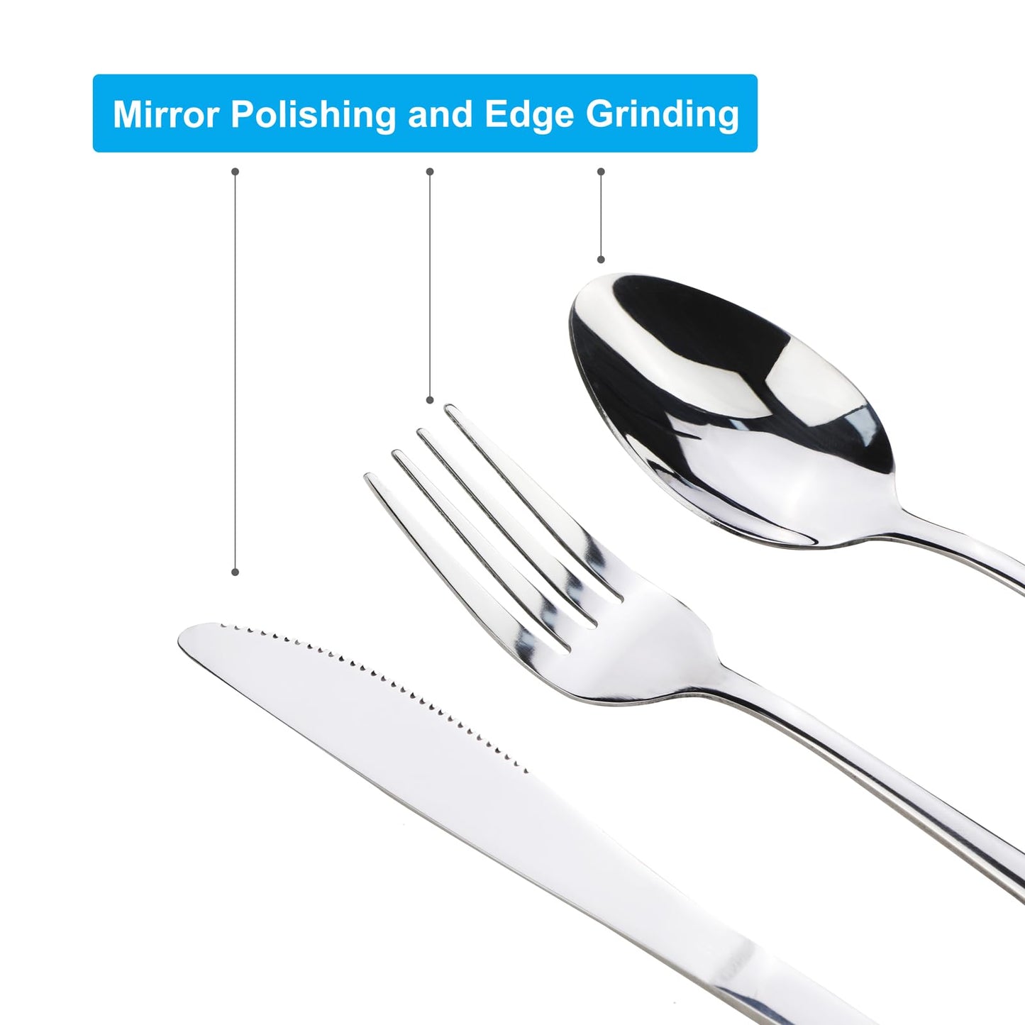 Travel Utensils With Case, Stainless Steel Reusable Portable Utensils Set With Case, Lengnoyp Travel Silverware Set