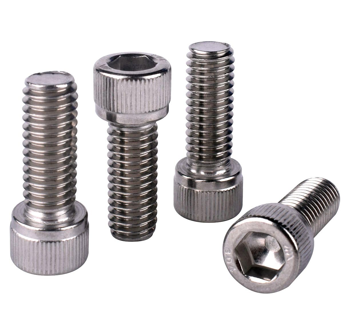 KOSJETHAS #10-24 x 3/4" Allen Hex Socket Head Screw Bolt, 304 Stainless Steel 18-8, UNC Machine Full Thread, Pack of 50