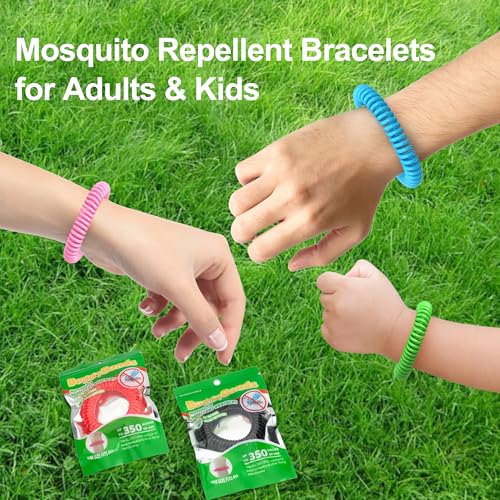 Mosquito Repellent Bracelets - 12 Pack DEET-Free for Adults & Kids