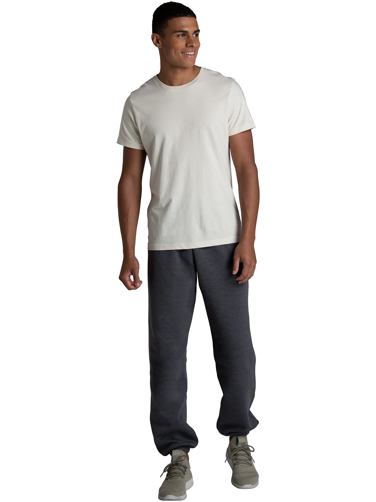 Fruit of the Loom Men's Crafted Comfort Fleece Sweatshirts, Hoodies, & Sweatpants, Super Soft Cotton Blend, Sweatpants - Charcoal Heather, X-Large