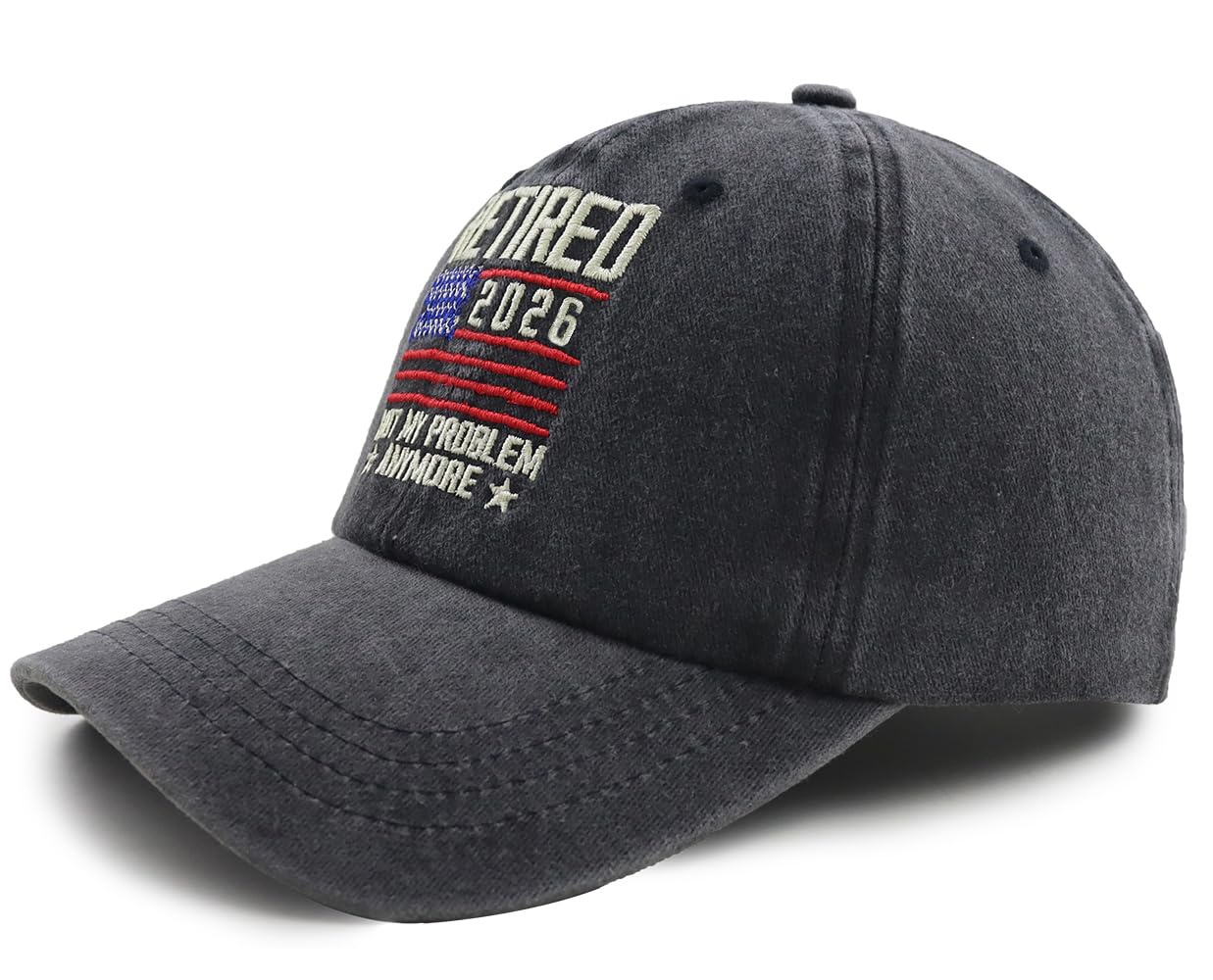 Retirement Gifts for Men Women, Retired 2026 US Flag Hat, Retirement Party Decorations Baseball Cap, Birthday Gift for Veterans Dad Mom Grandpa Black
