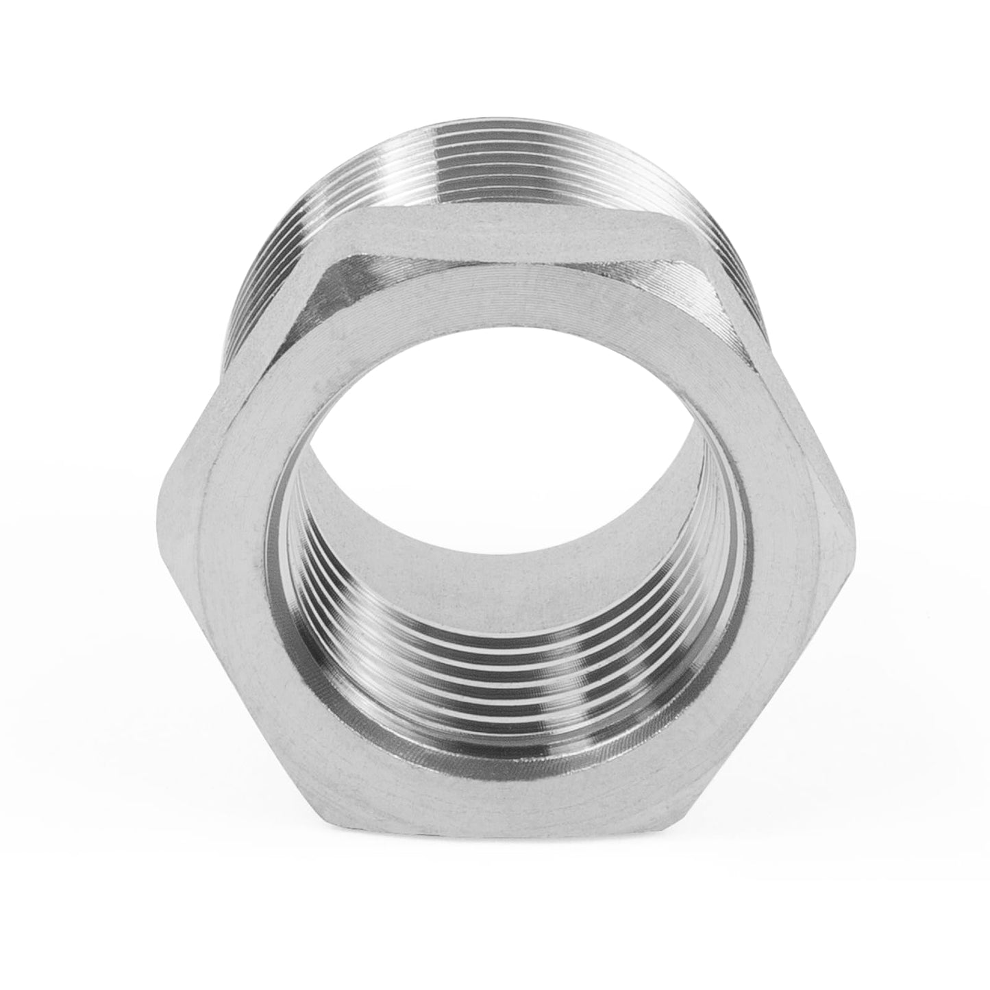 ChillWaves 304 Stainless Steel Pipe Fitting, Reducer Hex Bushing 3/8" NPT Male x 1/4" NPT Female Thread Adapter(6-PACK)