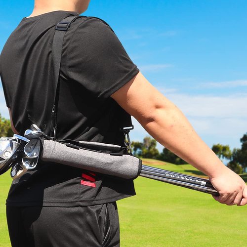 Craftsman Golf Portable Mini Carry Bag Shoulder Sleeve Bag Ideal for Golf Course (Gray (Update))