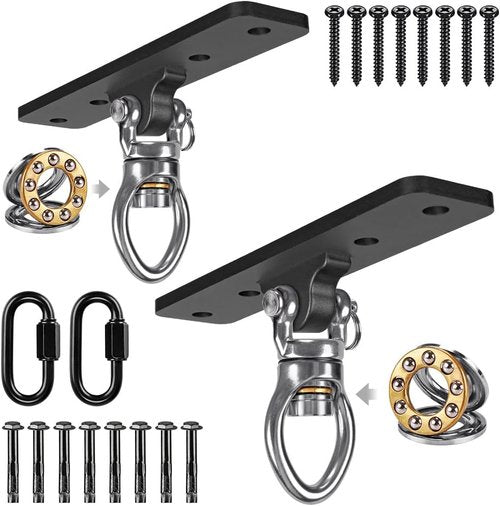 Dolibest Heavy Duty Swing Hangers - 2 Pack Indoor/Outdoor Swing Set Accessories | 900LB Capacity, Includes Carabiner & Hardware