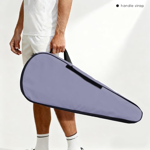 Silfrae 2 Rackets Tennis Racket Cover Padded Tennis Racket Bag with Handle and Adjustable Shoulder Strap (Purple)