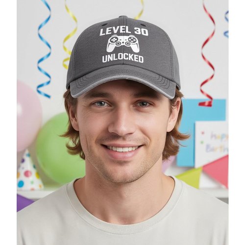 30th Birthday Gifts for Men Women, 30 Year Old Birthday Hats for Man, Happy Birthdays Gift 30 Year Old Husband, Boyfriend, Son, 1995 Cool 30th Birthdays Gifts, Adjustable Washed Cotton Baseball Caps
