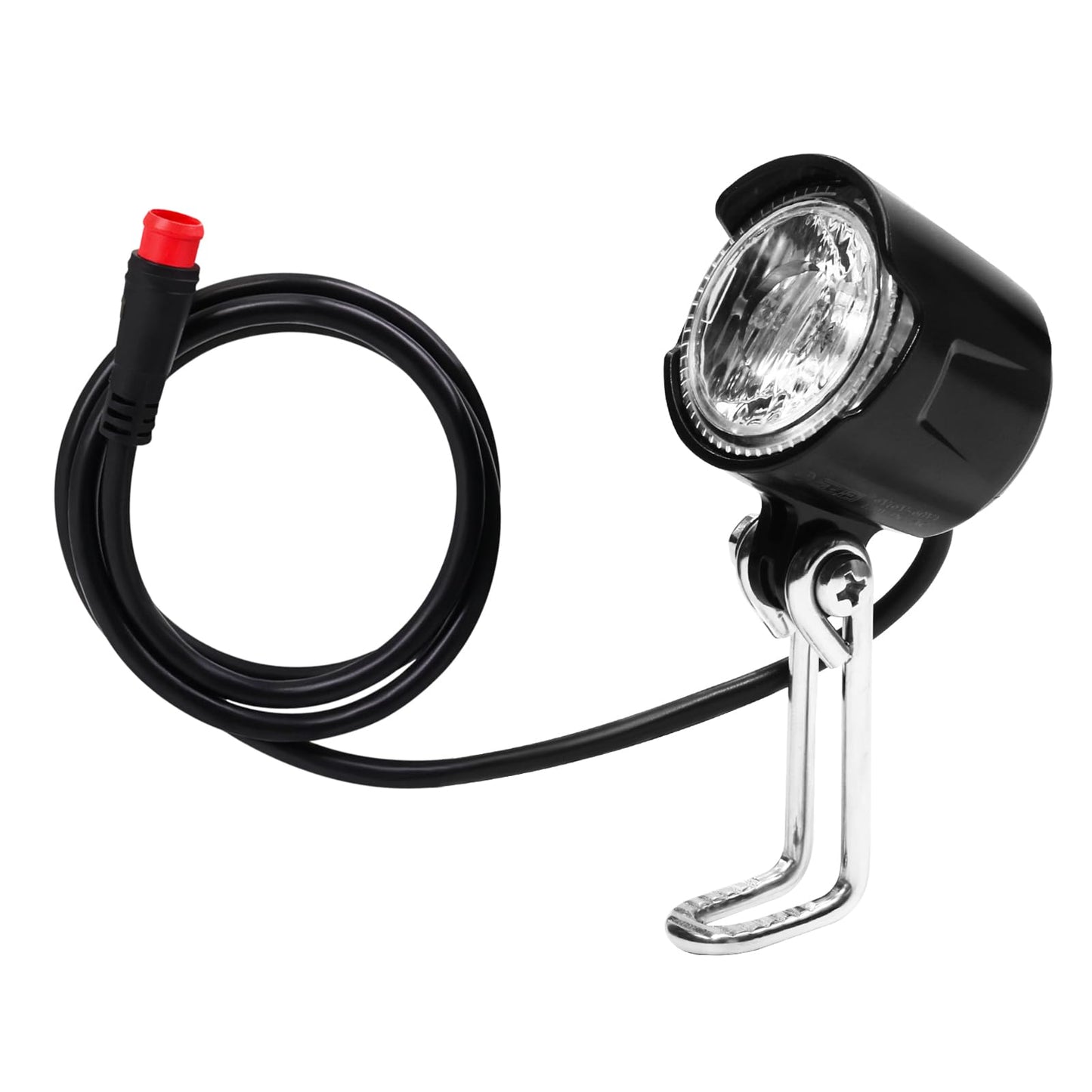 Universal eBike Headlight, 2 Pin Waterproof Connector, Wide Voltage DC 6V - 60V, Compatible with Electric Bike Bicycle Motorcycle & Scooter