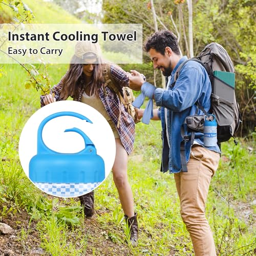 Cooling Towel for Neck & Face - Soft & Breathable Blue 40" x 12"